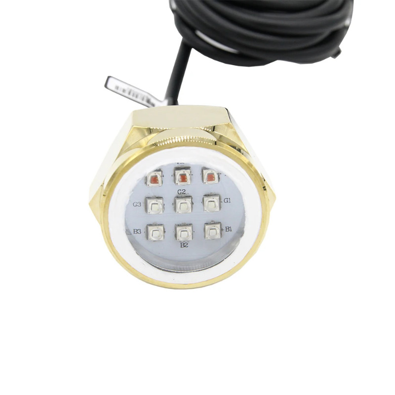 Super Bright 27W Boat Drain Plug LED light RGB Color changing 9 LED Underwater Light Boat light lam