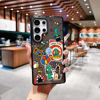 การ์ตูนไดโนเสาร์ Circus สติกเกอร์สีสําหรับ Galaxy S23 S24FE …