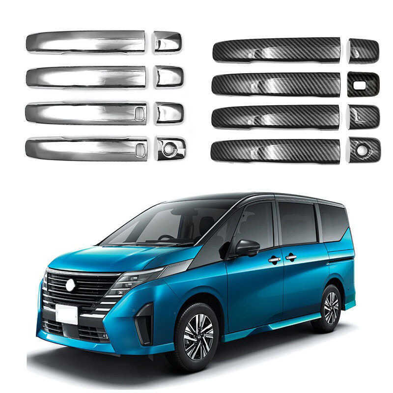 เหมาะสําหรับ 23-24 Nissan Serena c25 c26 c27 C28 มือจับประตูด้านนอกที่จับตกแต่ง
