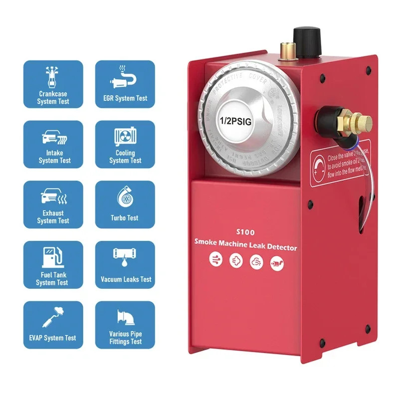 S100 Smoke Leak Detector Automobile Truck Motorcycle Smoke Detector Vehicle Intake Leak Detector To