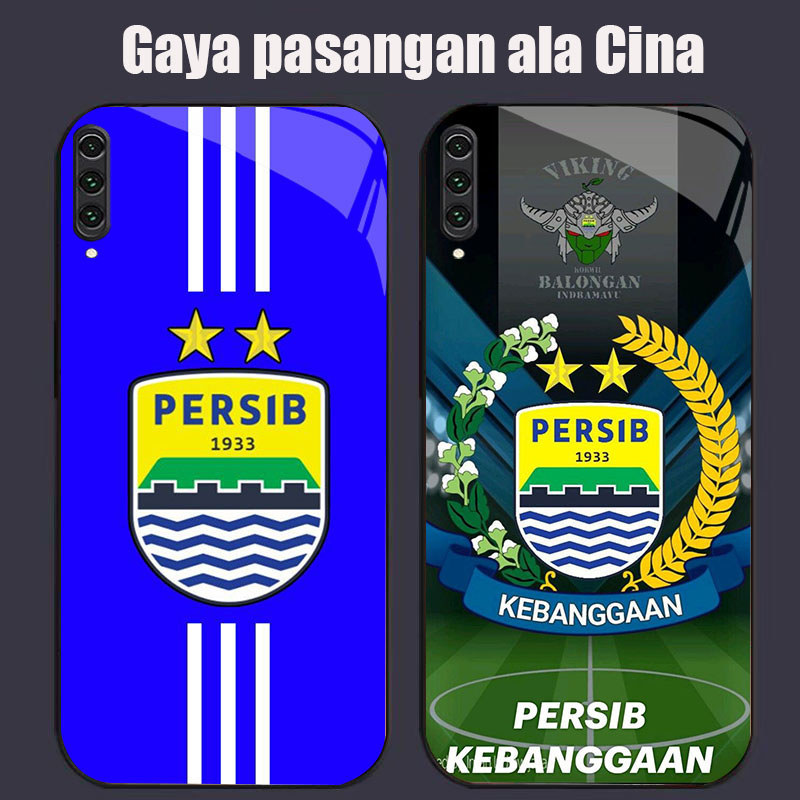 DK-77 Persib โลโก้ปลอก GLASS กรอบนุ่มสีดํา Samsung Note A70 10Plus A7 A70S A10 A02 A50 10 2018 Pro