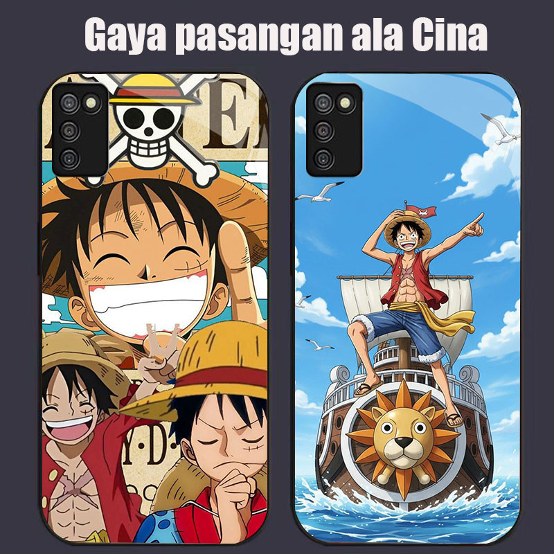 DK-74 One Piece Casing GLASS soft frame สีดํา Samsung A02S M02S A03S 164mm A51 166mm A71