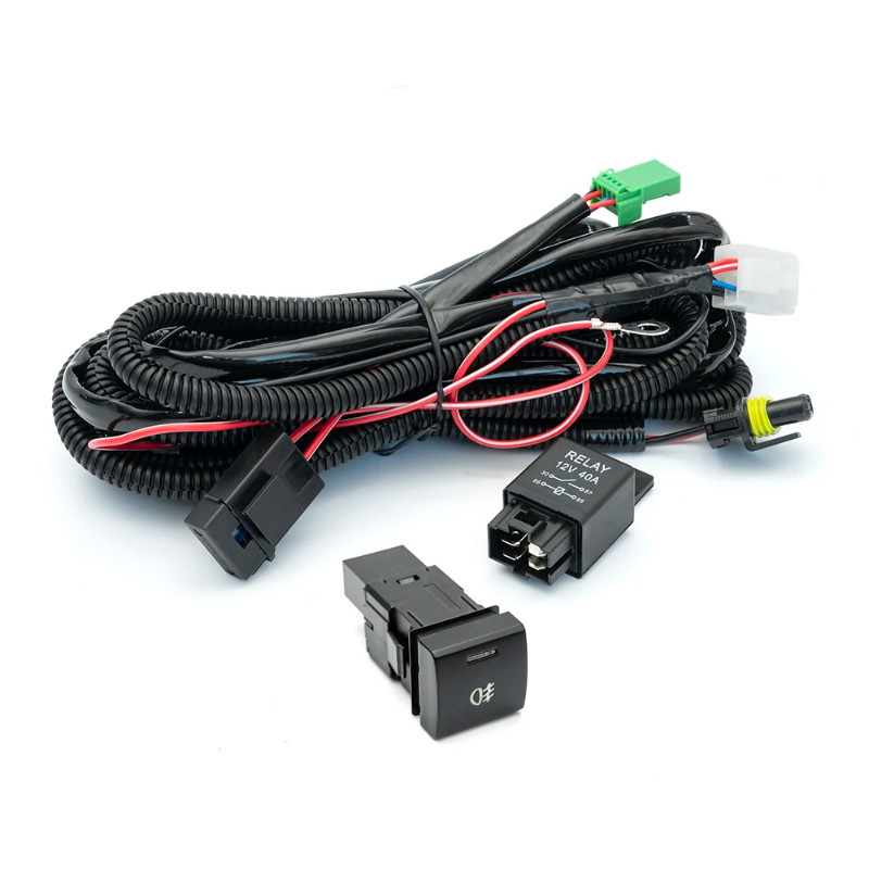 H10 H12 HB3 HB4 HIR2 Fog Lights Harness Wires Switch/Relay For Toyota RAV4 Land Cruiser Prado Corol