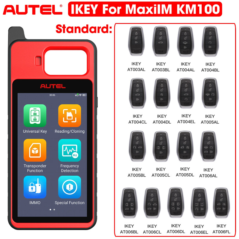 Autel IKEY Standard Basic Series Universal Programmable Independent Smart Key Compatible With KM100
