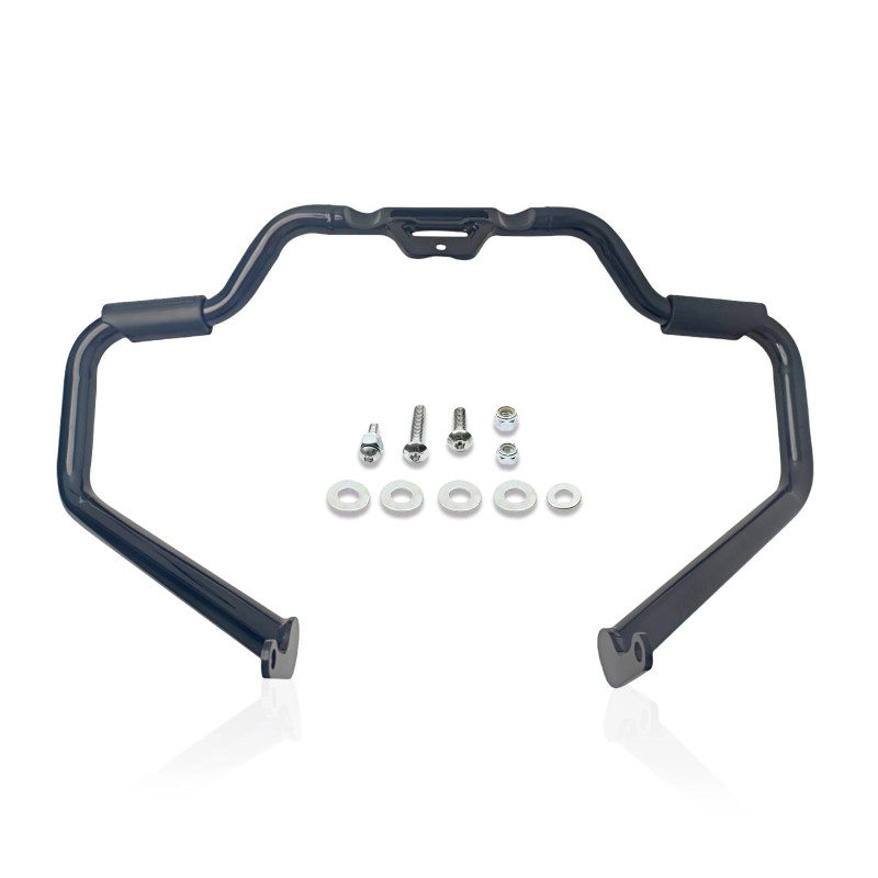 GZICMA Mustache Engine Guard Crash Bar Black for Harley Davidson 2018-up Softail Fat Boy Street Bob