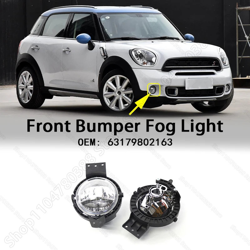 Front Bumper Fog Lamp Light (Without Bulb) For BMW Mini Cooper 2011-2016 Countryman(R60) Paceman(R6