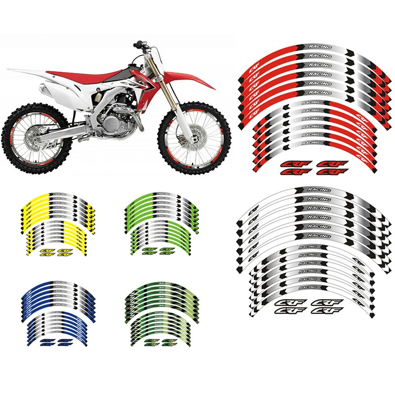 For HONDA CRF250L CRF250F CRF250X CRF250RX CRF 250L 250F 250X 250RX 21"18" Wheels Hub Stickers Deca