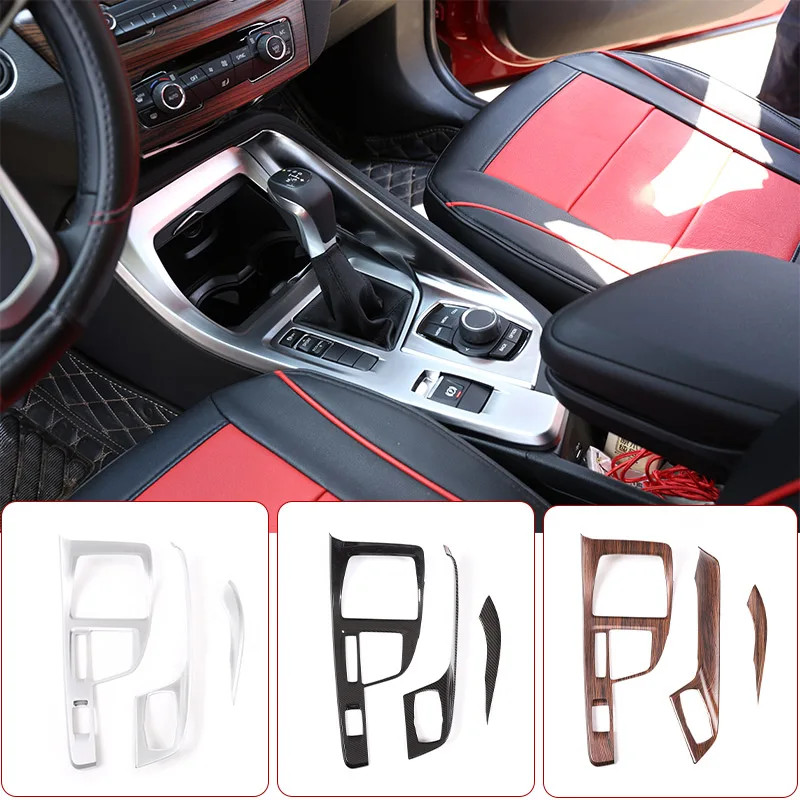 For BMW X1 F48 2016-2021 ABS Car Center Control Multimedia Panel Shift Panel Decorative Accessories