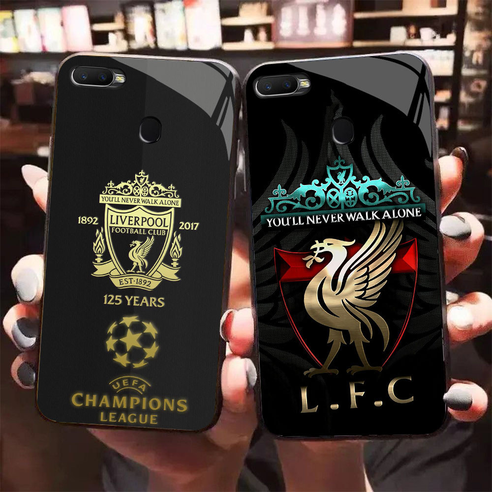HK-33 Liverpool Football Club Glass Casing สําหรับ OPPO Realme F7 A7 A12 F9 A12S A11K F5 A5S 2 Pro