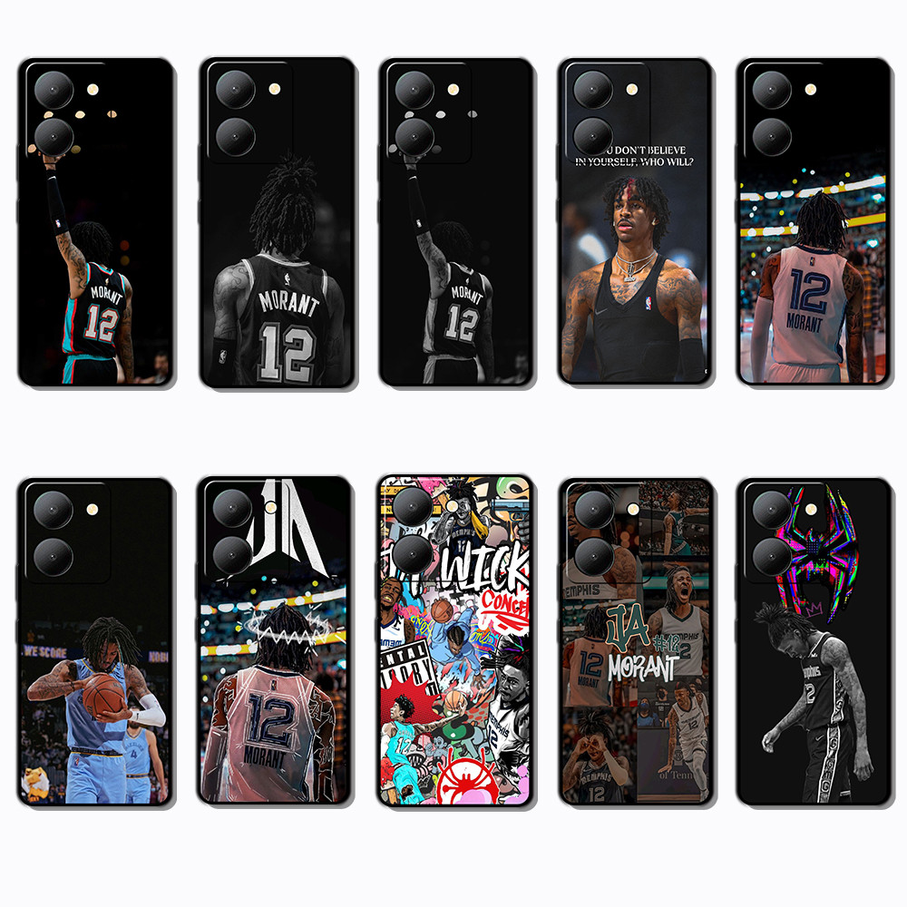 เคสโทรศัพท์สีดําแบบนุ่มสําหรับ Vivo Y36 5G Y27 Y27S NG14 Ja Morant ปลอก Anti fall ฝาครอบป้องกัน