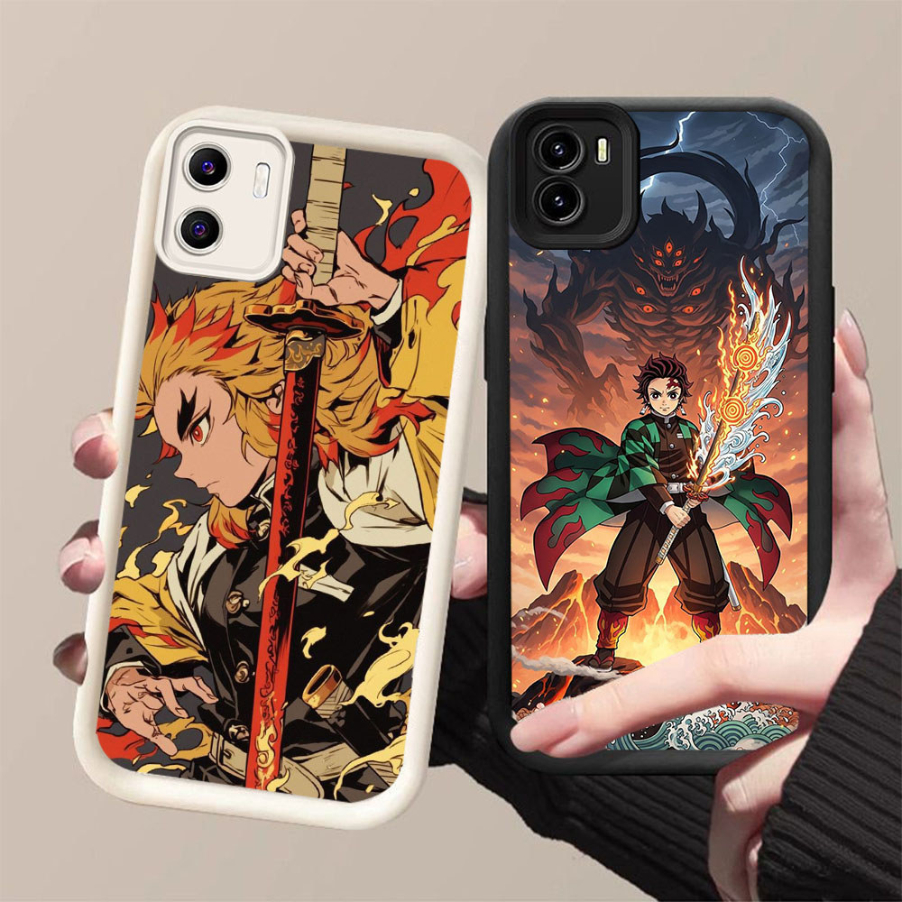 DK-59 Demon Slayer X ปลอกซิลิโคนสีดําและสีขาวสําหรับ VIVO Y01 Y55 Y22s Y22 Y33S Y01A Y15a Y33E Y15S 