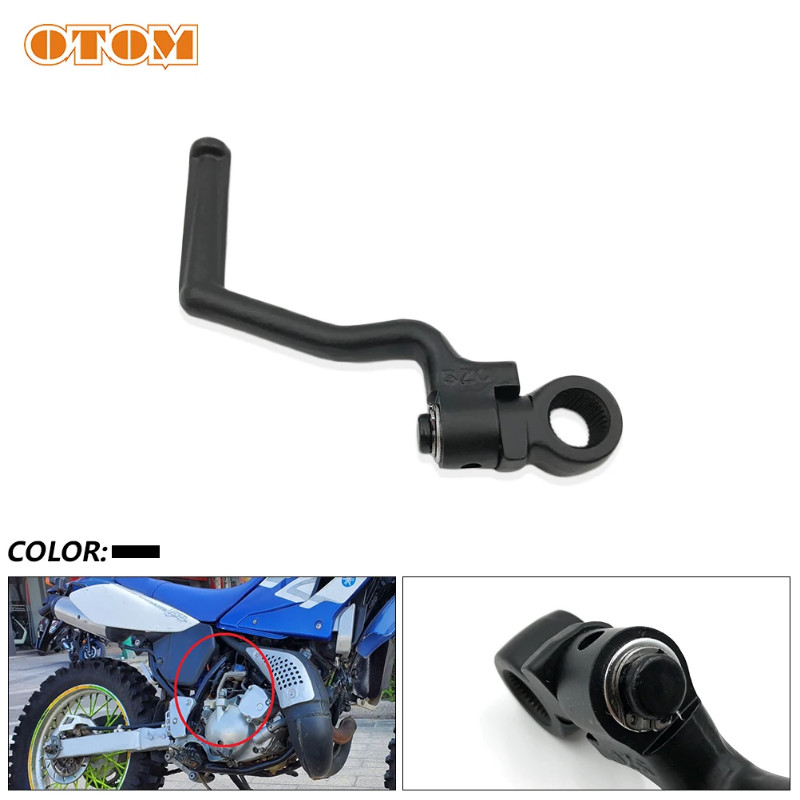 OTOM Motorcycle Start Lever 16.5mm Hole Kick Starter Foot Pedal For YAMAHA DT230 MT250 HJ250 250cc