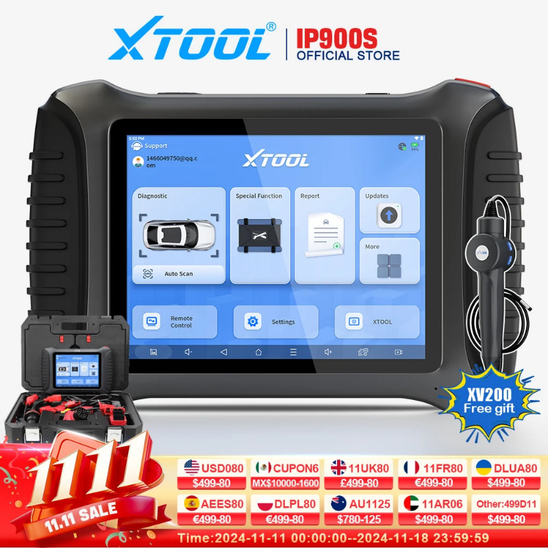 XTOOL InPlus IP900S Car Diagnostic Tools Automotivo Scanner ECU Coding Key Programming 38+ Services