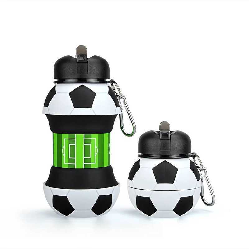 C A 550Ml/18.6 Oz Foldable Soccer Water Bottle - Portable Water Bottle - Leak-Proof Cup Suitable Fo