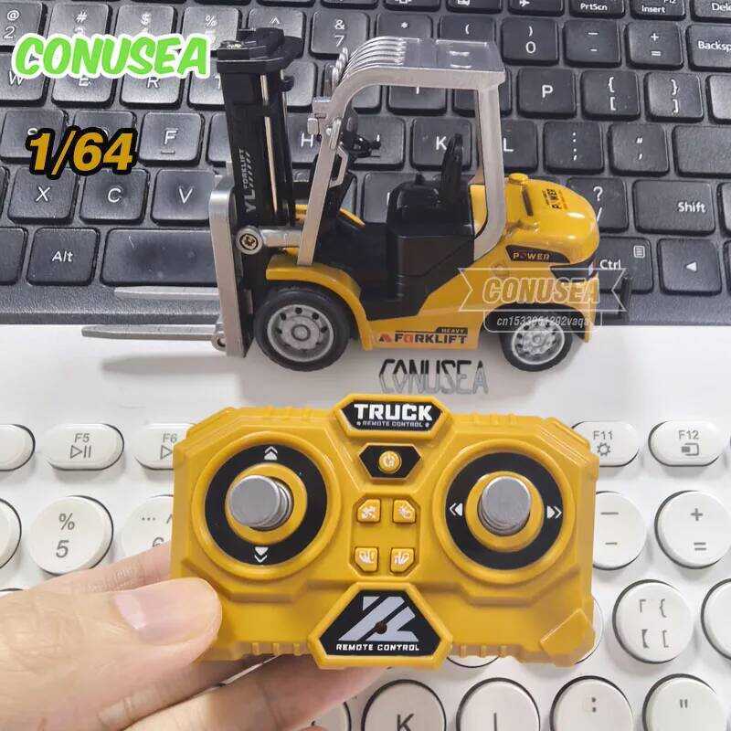 C 1/64 RC Forklift Mini Alloy Desop Toy Radio Controlled Car Engineering Vehicle App Control Truc C
