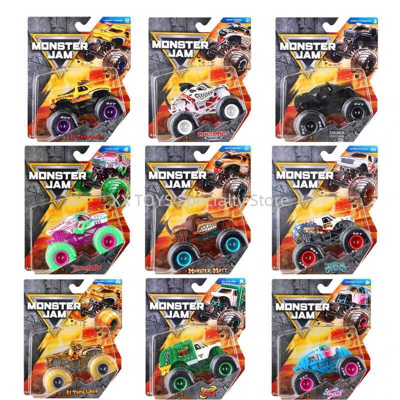 C Monster Jam Monster Truck 1:64 Scale Die-Cast Vehicle Sparkle Smash Thunderroarus Monster Truck B