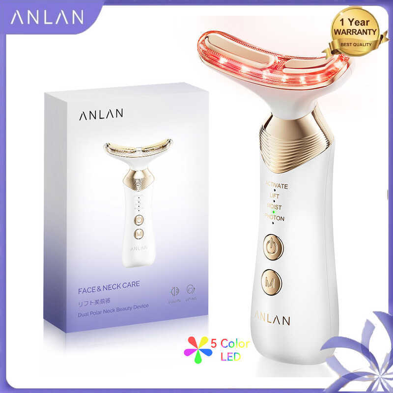 ANLAN Bipolar อุปกรณ์ความงาม Face Lifting Firming Massager คอเส้นถอด 5 สี Light Therapy