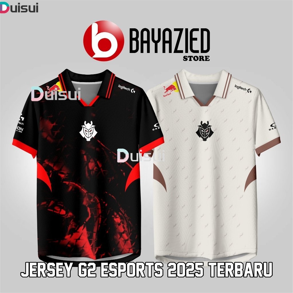 G2 Esports Jersey เสื้อยืดเกมล่าสุด 2025 พิมพ์เต็ม