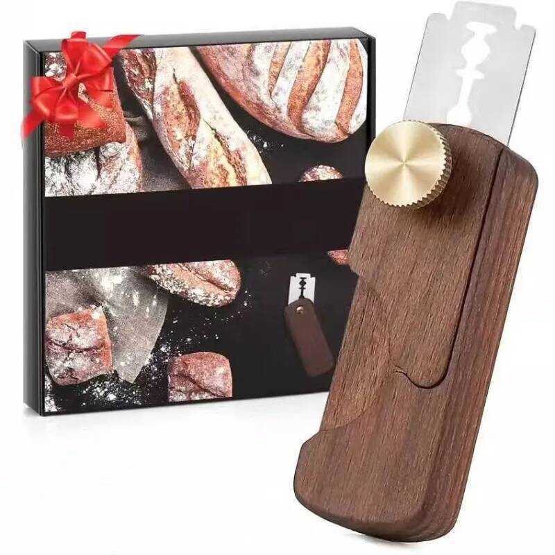 C Wood Bread Knife Dough Scoring Tool With Blades Portable Uette Slicing Knife Baking Toast Bread S