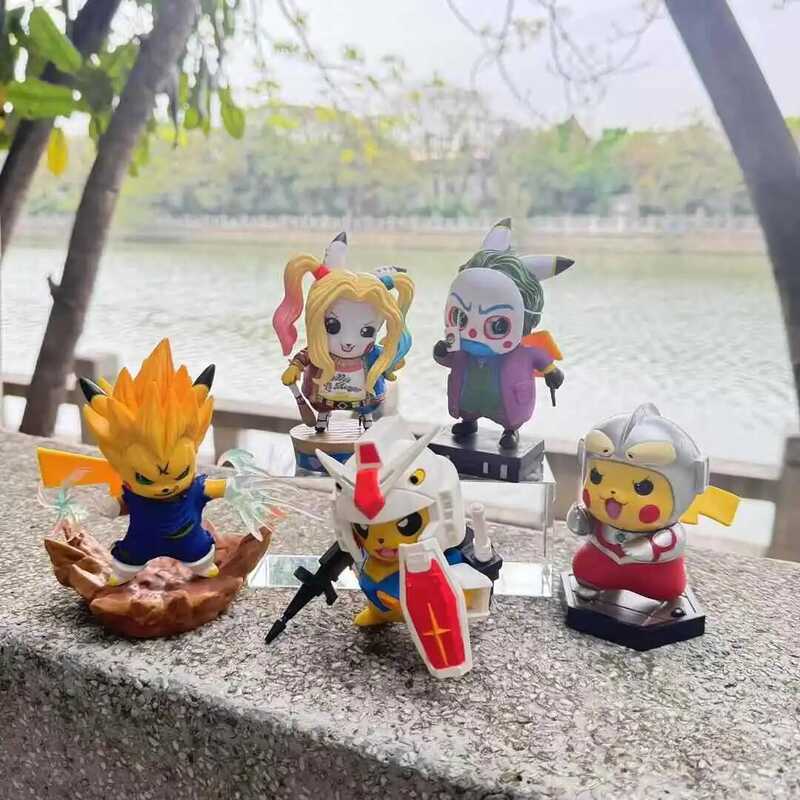C Anime Resin GK Model Bundle Cosplay Vegeta Gundam Pikachu Harley Quinn Collectible Car Dashboard