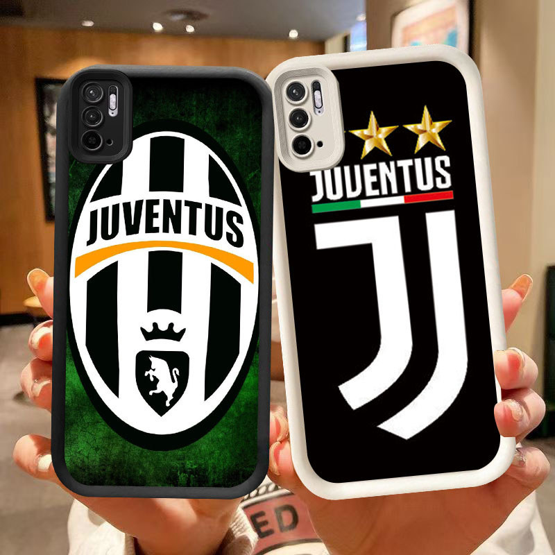 DK-68 JUVENTUS ปลอกซิลิโคนสีดําและสีขาวสําหรับ Xiaomi Redmi หมายเหตุ POCO 10s 10T M4 10 M5S Lite Pro