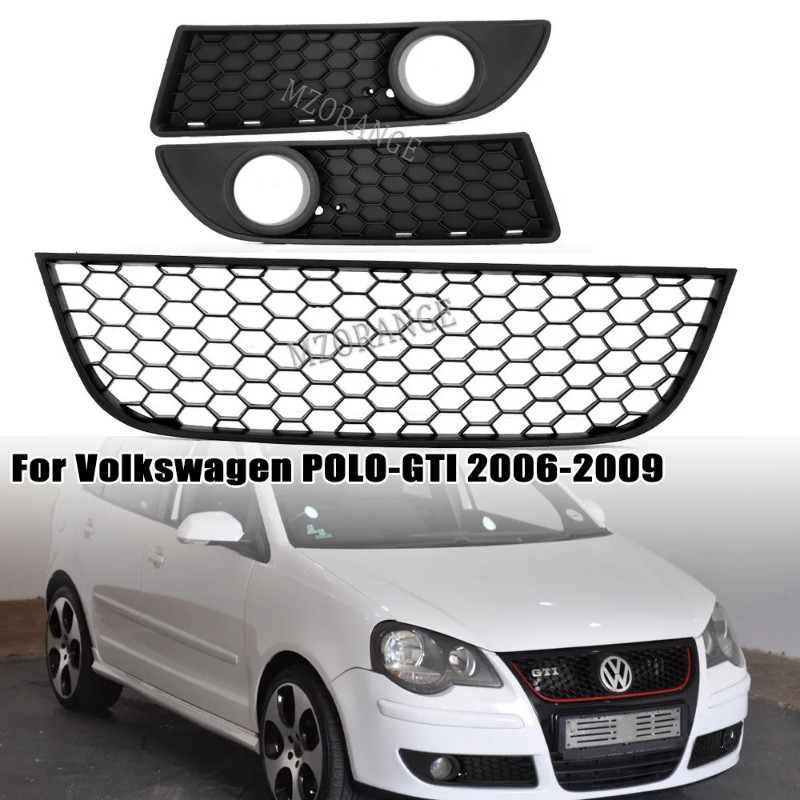 for vw polo 9n3 Car Fog Light Vent Grill Cover for VW POLO-GTI 2005 2006 2007 2008 2009 MK4 Front B