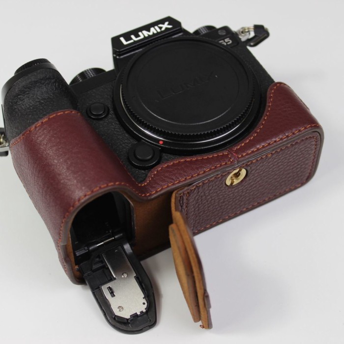 Panasonic S5 S5m2XII กระเป๋ากล้องดิจิตอลรุ่นที่สองเคสหนังฐานครึ่งชุดเปลือกป้องกันการล่มสลายไมโครเดี่