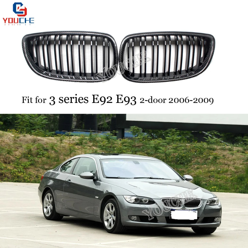 Carbon Fiber Front Kidney Grille Mesh for BMW 3 Series E92 E93 M3 2006 - 2009 320i 325i 330i Coupe