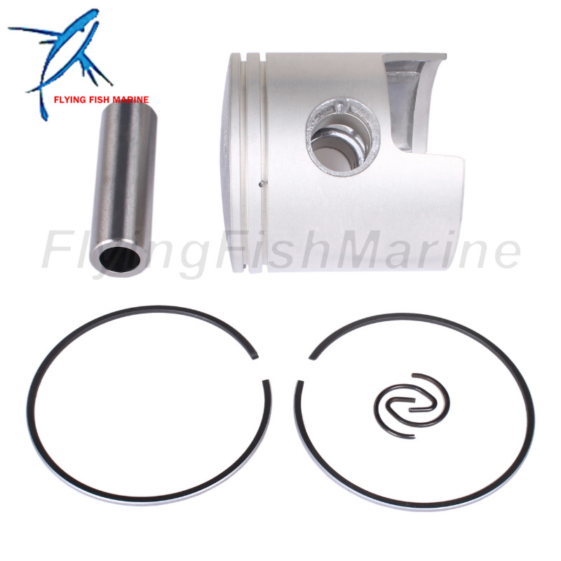 Outboard Motor 6F6-11631-00-95 STD Piston Set & 6F5-11610-00 Ring for Yamaha 40HP E40 40G 40J / T36