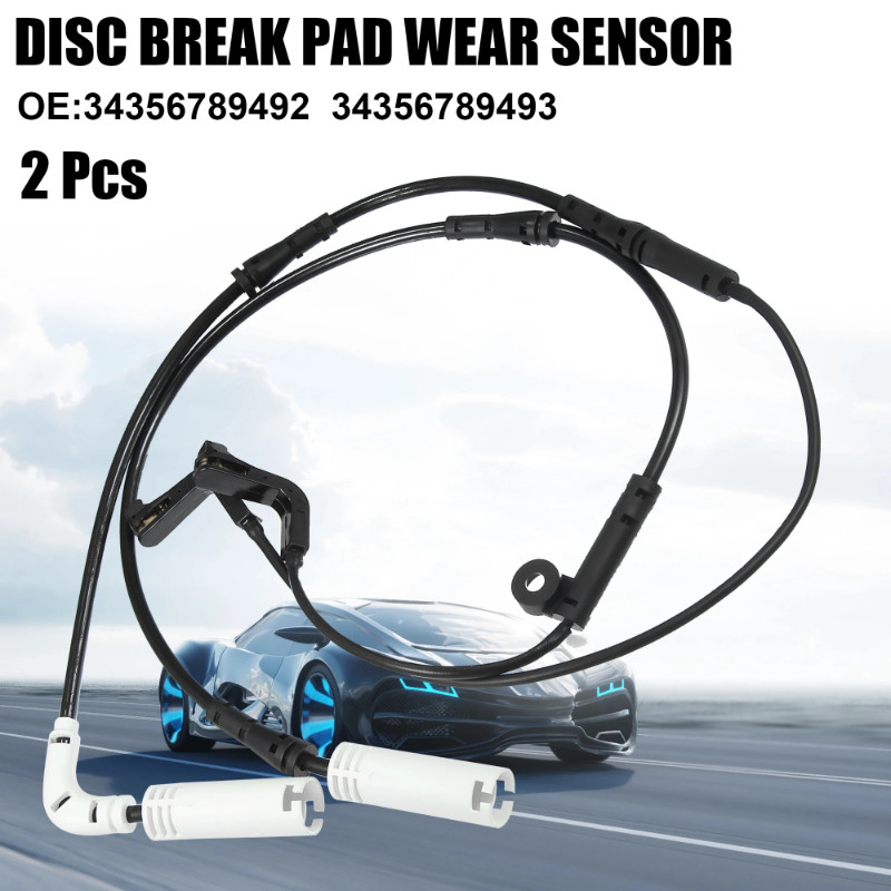Uxcell 2pcs 34356789492 34356789493 Front Rear Disc Break Pad Wear Sensor for BMW M6 650i M5 2006-2