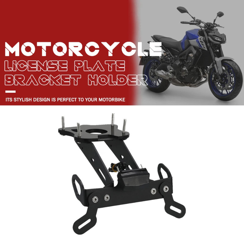 MT09 For Yamaha MT-09 SP 2021 2022 2023 2024 LED light Rear Fender Registration Bracket License Pla