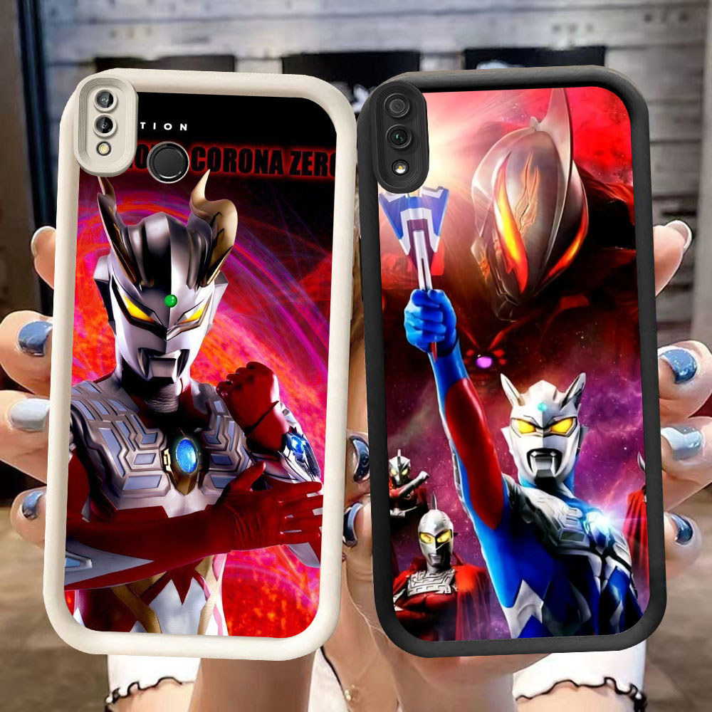 DK-79 Ultraman ปลอกซิลิโคนสีดําและสีขาวสําหรับ VIVO Y81S Y66 Y91 Y95 Y91i V9 Y81 Y93 Y91C