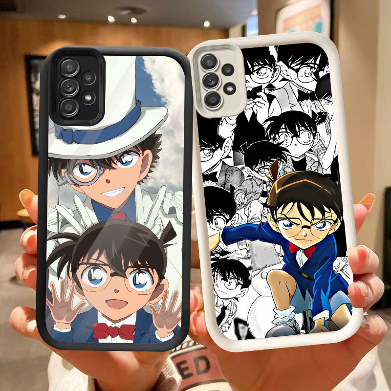 DJ-18 Detective Conan Silicone Casing สีดําและสีขาวสําหรับ Realme C85 Pro