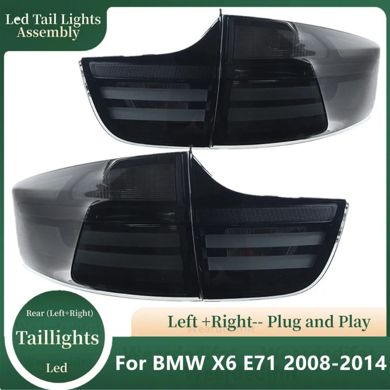 12V Led Tail Lights For BMW E71 X6 Taillights Assembly 2008-2014 Car Upgrade Rear Brake Reverse Tur