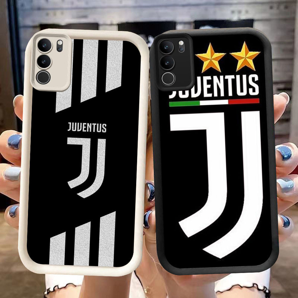 DJ-26 Juventus FC ปลอกซิลิโคนสีดําและสีขาวสําหรับ VIVO Y200 Y300 V50 Y400 Lite Pro Plus 5G
