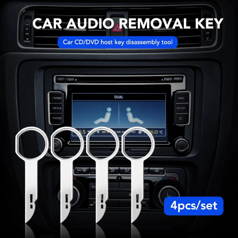 For Vw Passat B5 B6 B7 Golf 4 5 6 7 4pcs Car Radio Stereo Release Removal Install Tool for Audi A4