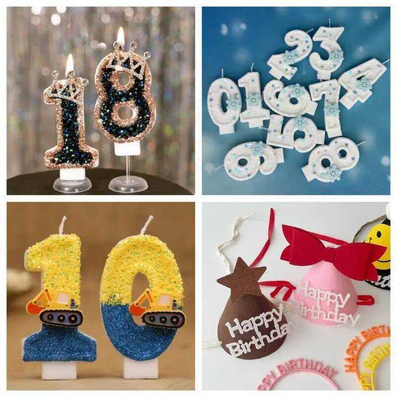 C Birthday Candle Baby Shower Candles Cake Candles Baby Shower Party Decoration Survival Candles Bi