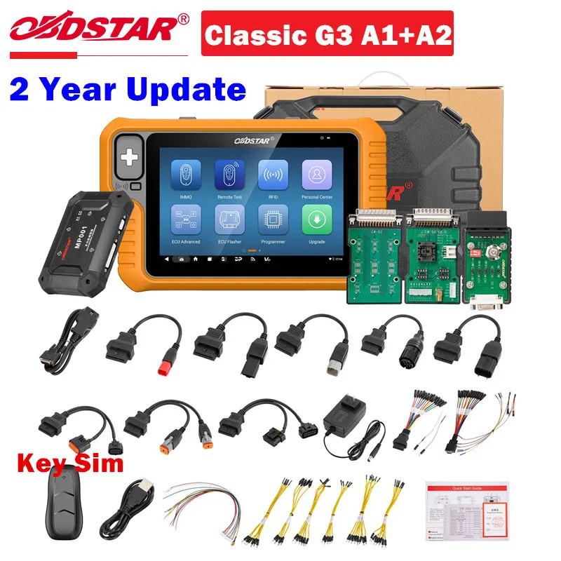 2 Year Update OBDSTAR X300 Classic G3 A1+A2 (KEY MASTER G3) Key Programmer and Key Sim 5 In 1 Key S