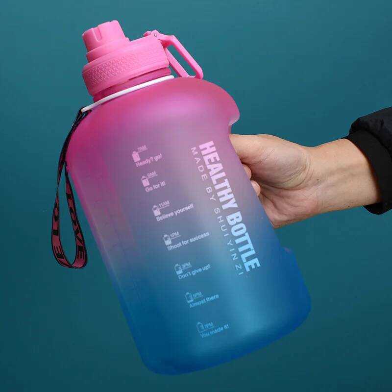 C 2.2L Large Capacity Water Cup Sports Fitness Gallon Straw Big Water Bottle High Temperature Resis