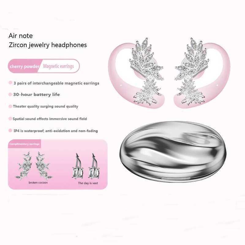 ERDU ที่เกี่ยวหูหูฟังบลูทูธ 3 คู่ต่างหูแม่เหล็ก Ai Call หูฟังไร้สายสเตอริโอไฮไฟตัดเสียงรบกวน