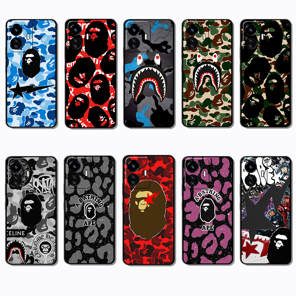เคสโทรศัพท์สีดํานุ่มสําหรับVivo Y77 Y78 Plus S16 S17 V11 V11i Y71 Y73 2021 Y70S BF32 Bapeแฟชั่นเคสโท