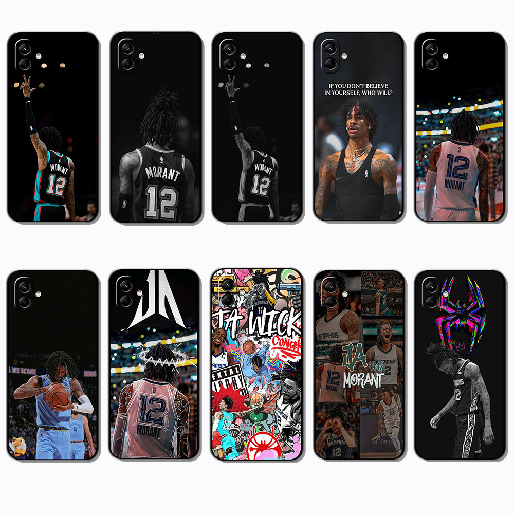 เคสโทรศัพท์สีดําแบบนุ่มสําหรับ Samsung Galaxy A04 A04E A05 A06 NG14 Ja Morant ปลอก Anti fall ฝาครอบป