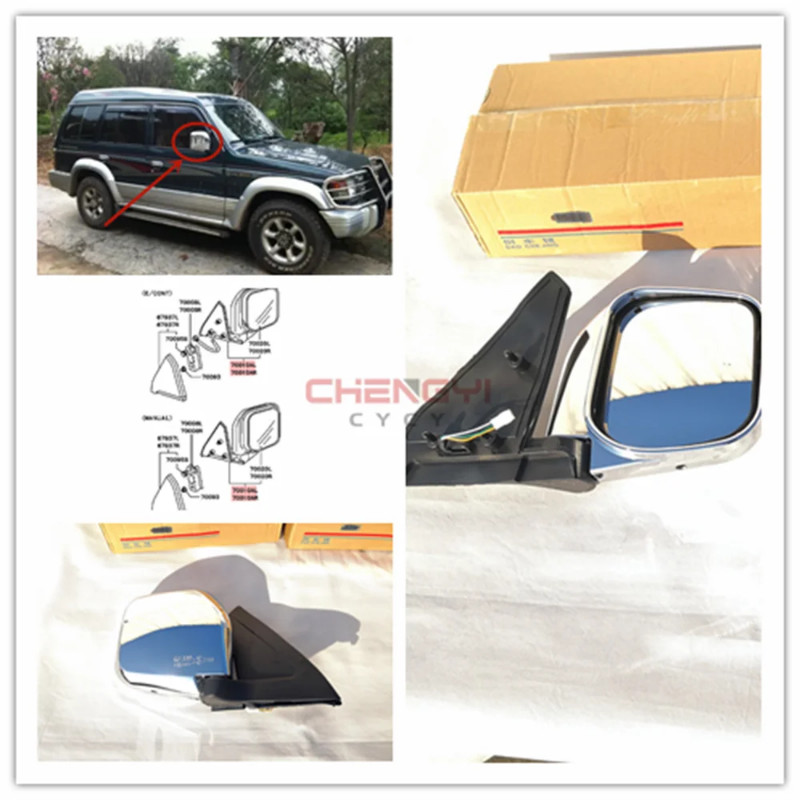 Electronic Side Mirror Rearview Mirror For Pajero Montero V31W V32W V33W V43W MB696521 MB696522 MB6