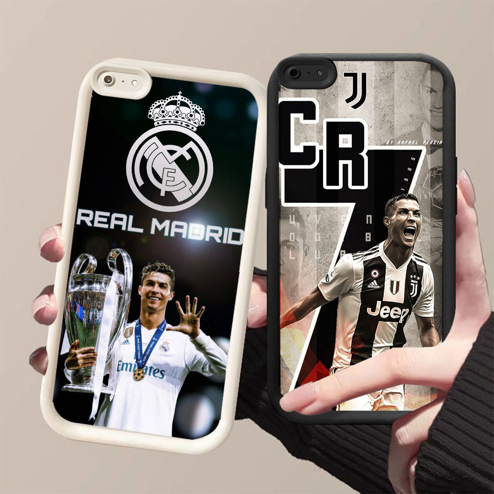 DK-57 CR7 FC ปลอกซิลิโคนสีดําและสีขาวสําหรับ OPPO Realme Narzo Narzo50iPrime A37 C30S A39 N65 P1 C30