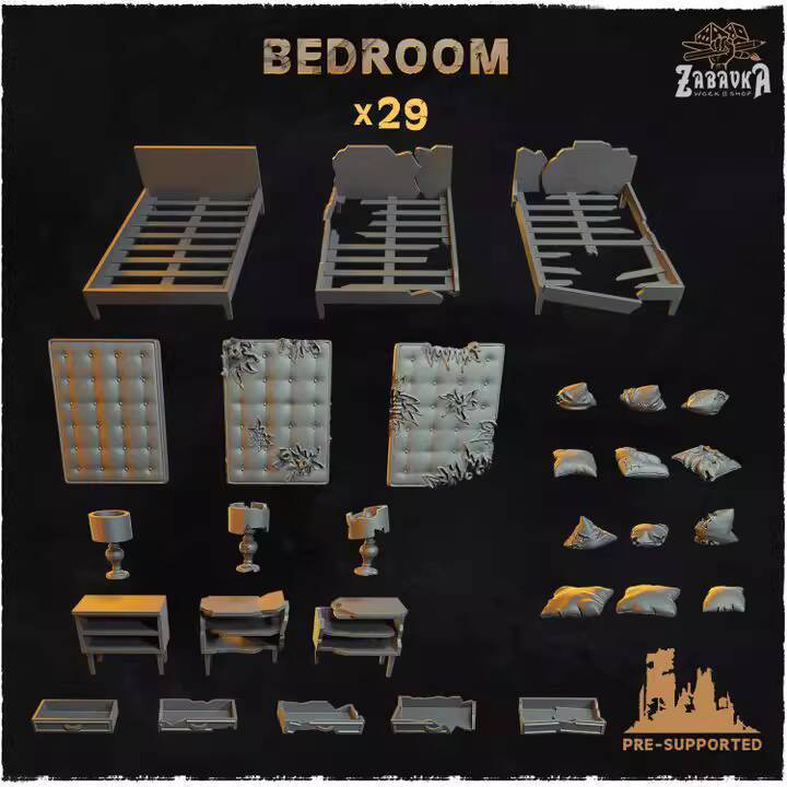 [DND] Scrap Bed Scene Accessories Warhammer DND Running Team Board Game Chess Piece DIY Universal Te