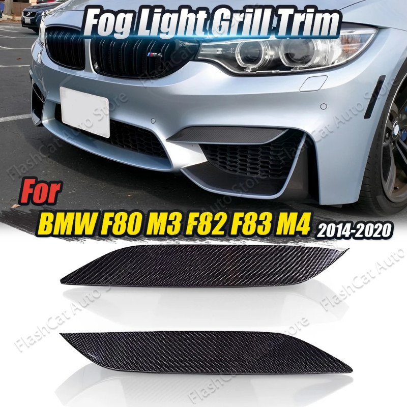 Car Fog Lamp Cover Canard Front Bumper Side Splitter For BMW 3 Series 4 Series F80 F81 F82 F83 M3 M