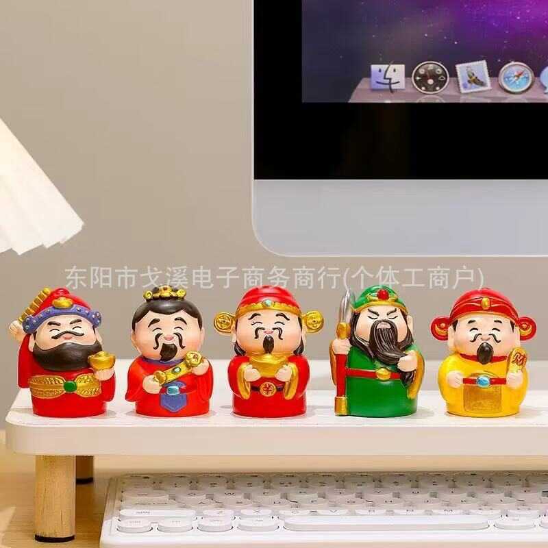 Guan Yu น่ารักเครื่องประดับทําด้วยมือของขวัญระดับไฮเอนด์งานฝีมือเรซินเทพเจ้าแห่งความมั่งคั่งใหม่จีนข