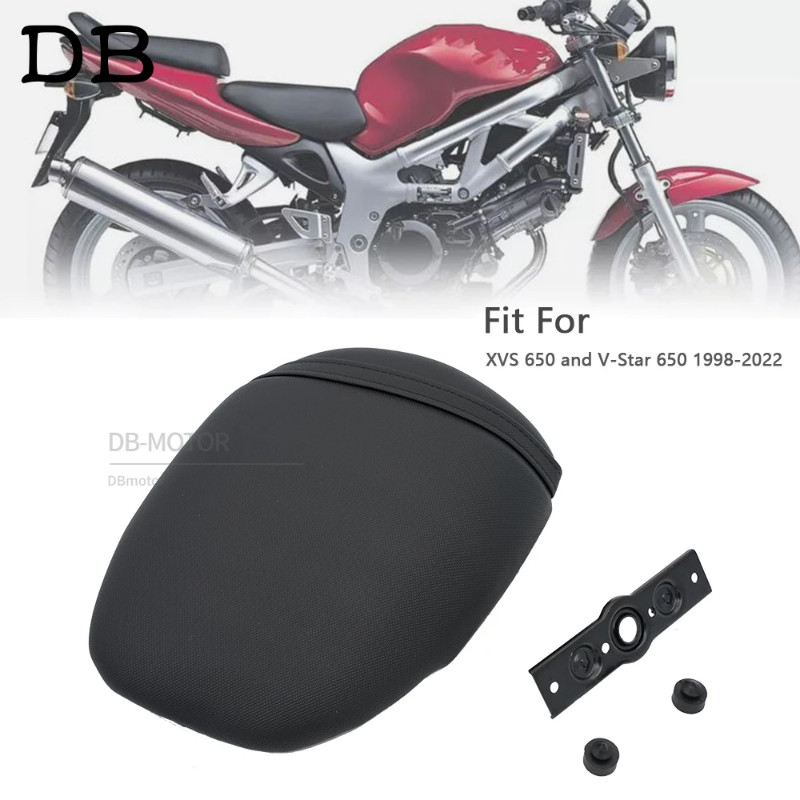 Motorcycle Black Rear Passenger Seat Cushion Pillion Fit For SV400 SV 400 650 SV650 1998-2002 1999