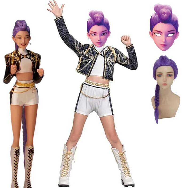 C Halloween Anime Kids Kpop Demon Hunter Cosplay I Zoey Mira Cosplay Costume Child Girls Stage Perf