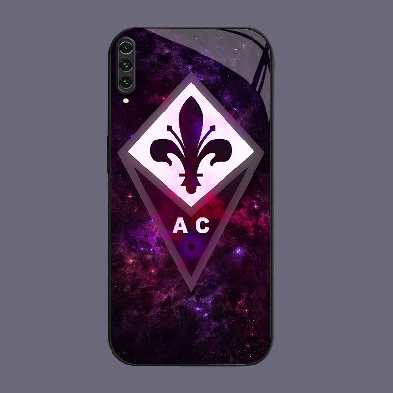 DK-52 AC Fiorentina Casing GLASS soft frame สีดํา Samsung Note A70 10Plus A7 A70S A10 A02 A50 10 201